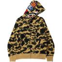 BAPE Color Camo Shark Full Zip Hoodie (FW21) Red
