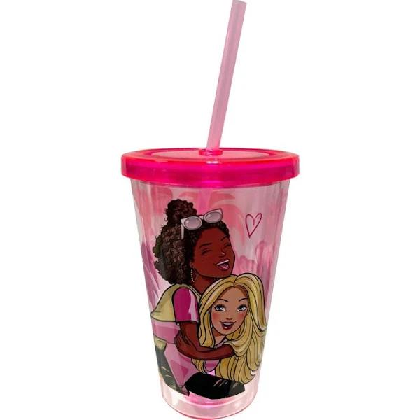 Barbie Tumbler With Lid and Straw