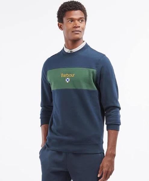 Barbour Heritage Men's Honour Panel Sweatshirt - Navy - M
