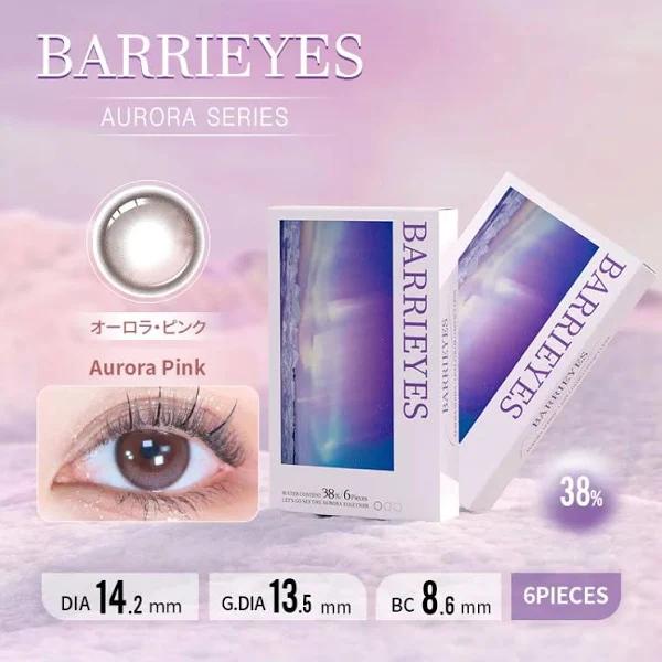 BARRIEYES 1 Day Contact Lens 6pcs #Aurora Pink -3.00
