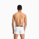Basic Men's Boxers 2 Pack in White/Black, Size Medium by Puma