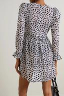 Batsheva Ruffled Flocked Tulle Mini Dress - Women - White Dresses - XXL