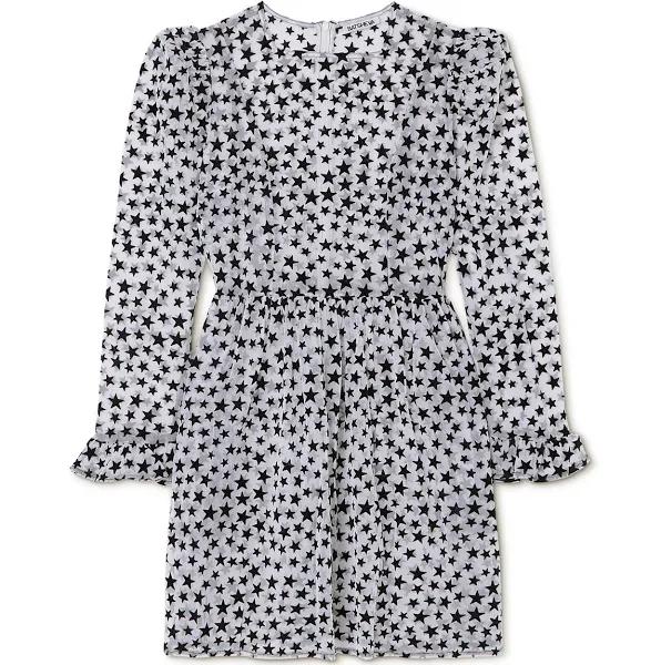 Batsheva Ruffled Flocked Tulle Mini Dress - Women - White Dresses - XXL