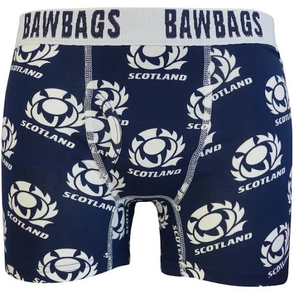 Bawbags, Dark Tartan Cotton Boxer Shorts, XL