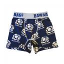 Bawbags Kids Scotland Rugby Badge Boxer - Navy / 8yr