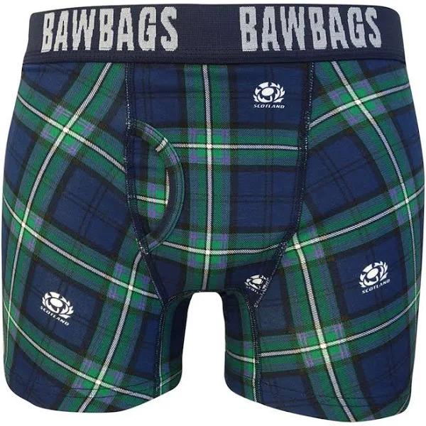 Bawbags Kids Scotland Rugby Tartan Boxer - Tartan / 6yr