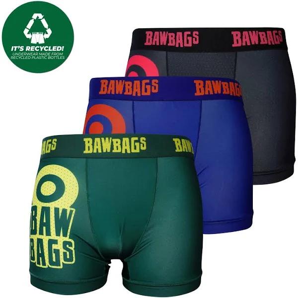 Bawbags Tartan Boxer Shorts - Black-XS