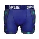 Bawbags Women's Scotland Rugby Lines Boxer Shorts, Size 6