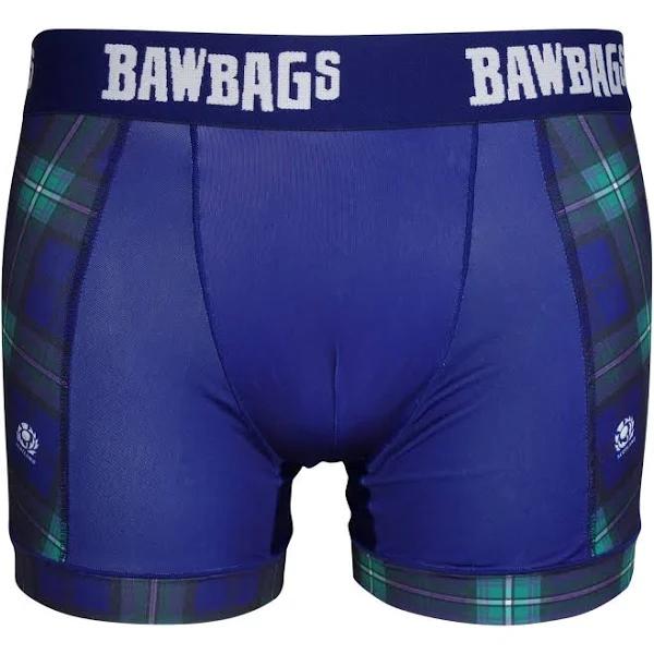 Bawbags Women's Scotland Rugby Lines Boxer Shorts, Size 6