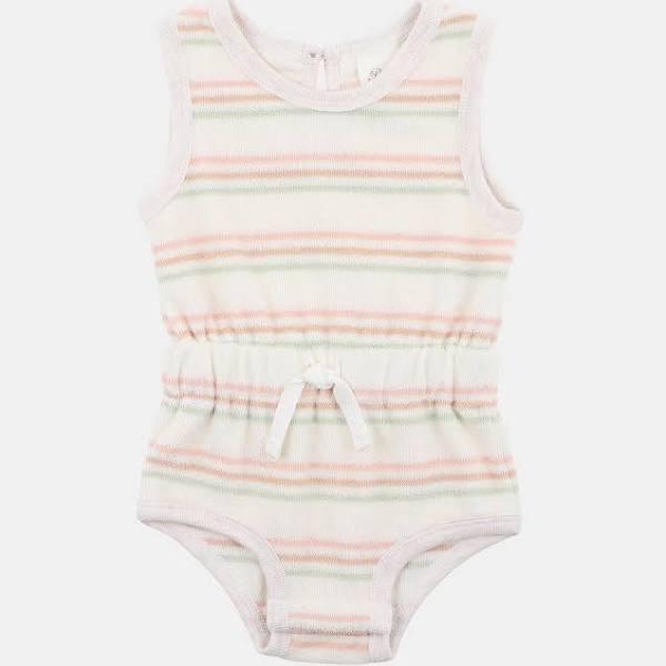 Bebe Stripe Terry Bodysuit in Multi Assorted 1