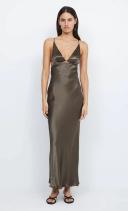 Bec + Bridge Indi Strappy Maxi Dress 14 Olive AU537964