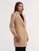 Becca Petite Single-Breasted Coatigan in Camel, Size 6
