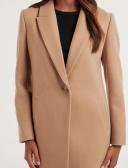 Becca Petite Single-Breasted Coatigan in Camel, Size 6
