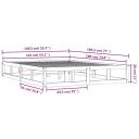 Bed Frame Honey Brown 137x187 cm Double Size Solid Wood vidaXL