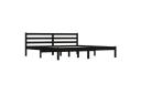 Bed Frame Solid Wood Pine 183x203 cm King Size Black