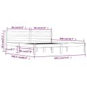 Bed Frame Solid Wood Pine 183x203 cm King Size Black