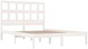 Bed Frame White Solid Wood Pine 137x187 cm Double Size vidaXL