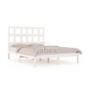 Bed Frame White Solid Wood Pine 137x187 cm Double Size vidaXL