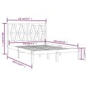 Bed Frame White Solid Wood Pine 137x187 Double Size vidaXL