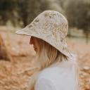 Bedhead Heritage Ladies Reversible Sun Hat M/56-60cm / Heather/Flax