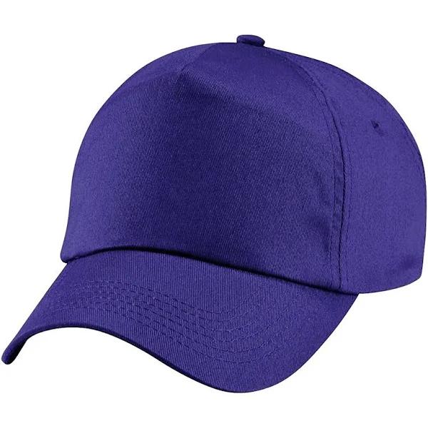 Beechfield Plain Unisex Junior Original 5 Panel Baseball Cap Purple One Size