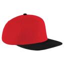 Beechfield Unisex Original Flat Peak Snapback Cap Black/Royal Blue One Size