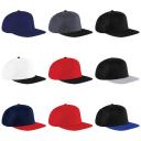 Beechfield Unisex Original Flat Peak Snapback Cap Black/Royal Blue One Size