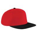 Beechfield Unisex Original Flat Peak Snapback Cap Navy/Classic Red One Size
