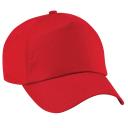 Beechfield Unisex Plain Original 5 Panel Baseball Cap Classic Red One Size