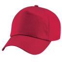 Beechfield Unisex Plain Original 5 Panel Baseball Cap Classic Red One Size