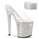 BEJEWELED-712RS Clear/Silver Rhinestone Platform Sandal 10