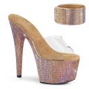 BEJEWELED-712RS Clear/Silver Rhinestone Platform Sandal 10