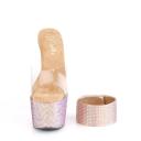 BEJEWELED-712RS Clear/Silver Rhinestone Platform Sandal 10