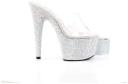 BEJEWELED-712RS Clear/Silver Rhinestone Platform Sandal 10