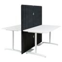 BEKANT Desk With Screen, White/Dark Grey