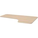 BEKANT Left-Hand Corner Table Top, Black Stained Ash Veneer