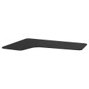BEKANT Left-Hand Corner Table Top, Black Stained Ash Veneer