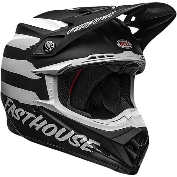 Bell Moto-9 MIPS Helmet Fasthouse Signia Matte Black/White