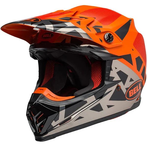 Bell Moto-9 MIPS Tremor Motocross Helmet - Black Orange Chrome