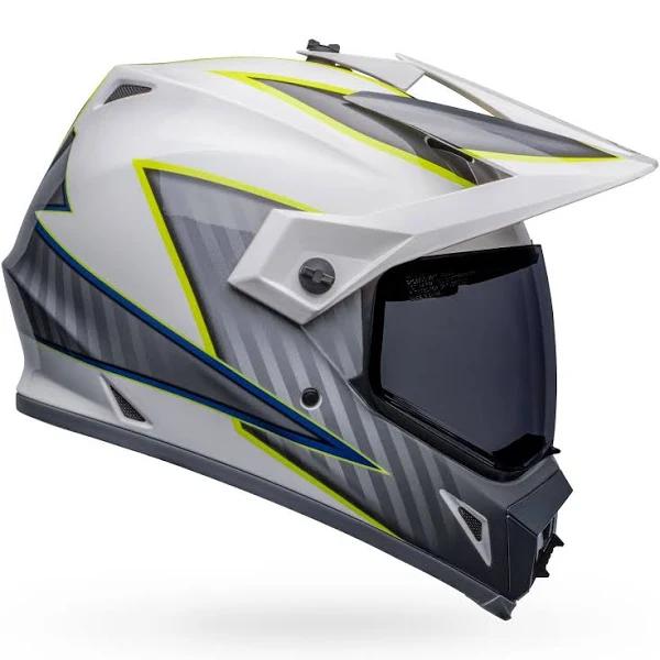 Bell MX-9 Adventure MIPS Helmet (Dalton Gloss White/Hi-Viz Yellow - 2X-Large)