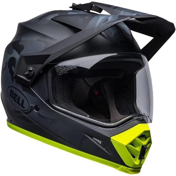 Bell MX-9 Adventure Stealth Camo MIPS Helmet X-Large Matte Black/Hi-Vi