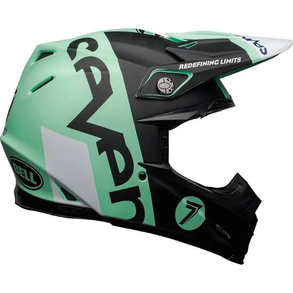 Bell Seven Moto-9 Flex Galaxy Black/Mint Helmet - L