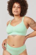 Bella Bodies Ultimate Adjustable Bamboo Crop Bra 2 Pack in Emerald & Wine Small