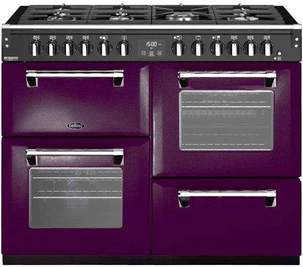Belling 1100mm Colour Boutique Deluxe Dual Fuel Range Cooker - Wild Berry