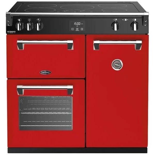 Belling 900mm Richmond Deluxe Induction Range Cooker - Red