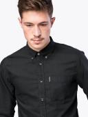 Ben Sherman LS Oxford Shirt Barely Black