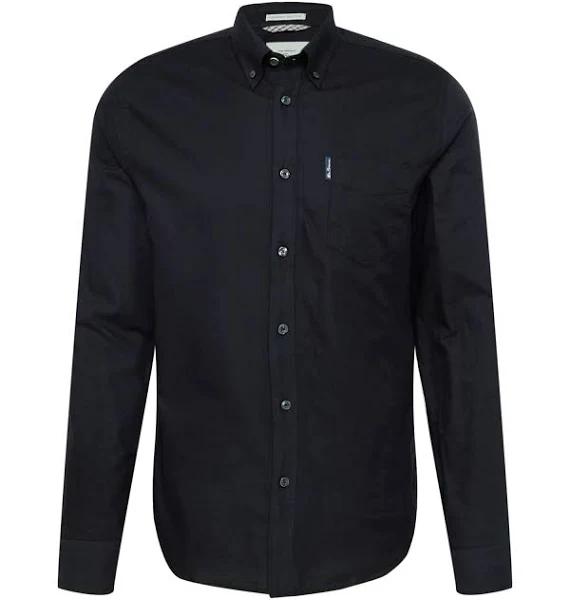Ben Sherman LS Oxford Shirt Barely Black