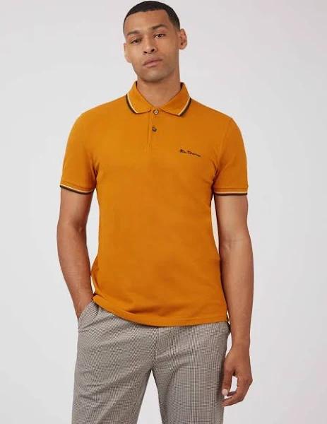 Ben Sherman - Men's Orange Polo Shirts - Signature Polo - Size XXXL at The Iconic