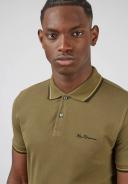 Ben Sherman Men's Signature Camouflage Green 100% Cotton Polo Shirt Large / Green