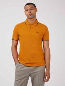 Ben Sherman Men's Signature Ochre Sand 100% Cotton Polo Shirt Large / Beige